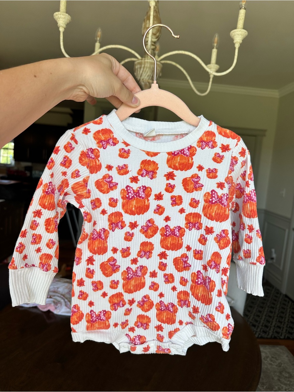 Girls' Disney Pumpkin Print Romper